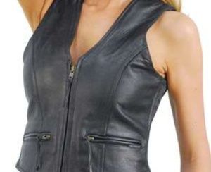 womens xpert performance leather motorcycle vest